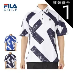 種類1：ブルー(BL)/LL フィラゴルフ ビッグロゴグラフィック 半袖 ポロシャツ ウェア メンズ 2025年春夏モデル M-3L 745-665 