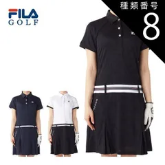 種類8：ネイビー(NV)/L フィラゴルフ ウエストライン メッシュジャガード ワンピース ウェア レディース 2025年春夏モデル M-3L 755-404 