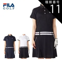 種類11：ネイビー(NV)/M フィラゴルフ ウエストライン メッシュジャガード ワンピース ウェア レディース 2025年春夏モデル M-3L 755-404 