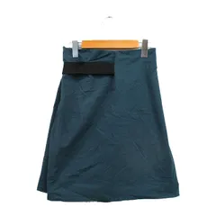 ケイビーエフ KBF アーバンリサーチ フレア スカート ミニ コットン シンプル 1 グリーン 緑 /KT8