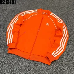 アディダス オレンジ色 3本線 トラック ジャケットs 0213