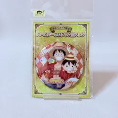 ワンピース ルフィ バースデーホログラム缶バッジ