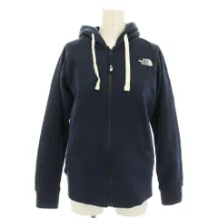 ザノースフェイス THE NORTH FACE リアビューフルジップフーディ ジップアップパーカー 長袖 裏起毛 ロゴ刺繍 M 紺 ネイビー 白 ホワイト NTW61955 /YT