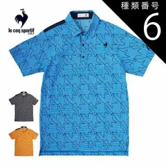 種類6：OR00(オレンジ)/3L ルコックスポルティフ ゴルフ 千鳥柄 ストライプ 半袖 ポロシャツ ウェア メンズ 2025年春夏モデル M-3L LG5SHS19M 