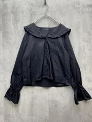 新品 JEANASIS ジーナシス JS063599AK 長袖 フリルビッグカラー ブラウス シャツ sizeF/黒 ■◇レディース