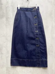 AZUL BY MOUSSY アズールバイマウジー ロング ラップ デニムスカート sizeS/紺  ■◇レディース