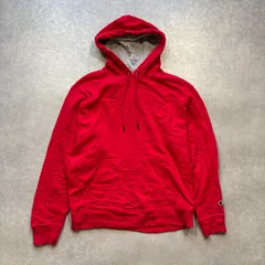 Champion チャンピオン スウェット パーカー 無地 ロゴ レッド 赤 XL
