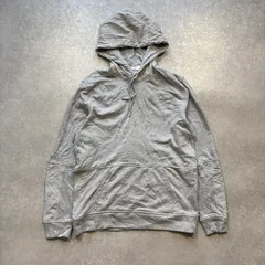 Champion チャンピオン スウェット パーカー 切り替え 無地 ロゴ 灰 グレー L