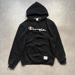Champion チャンピオン スウェット パーカー ロゴ 刺繍 オーバーサイズ 黒 ブラック L