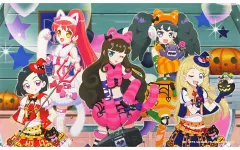 【中古】卓上マット 集合(ハロウィン) ラバーマット 「プリティーシリーズ10周年」