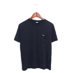 エドウィン EDWIN Tシャツ カットソー 丸首 ロゴ刺繡 半袖 M 黒 ブラック系 /TT