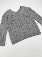 JOURNAL STANDARD ジャーナルスタンダード ケーブル編み 長袖 ニット セーター sizeF/グレー  ◆■レディース