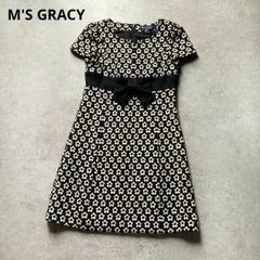 ☆エムズグレイシー M'S GRACY カメリア ジャガード ワンピース 44