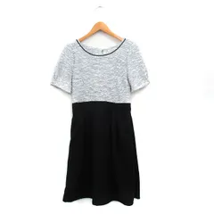 ビス ViS タグ付き ワンピース 膝丈 半袖 切替 LT グレー 灰 /KT5