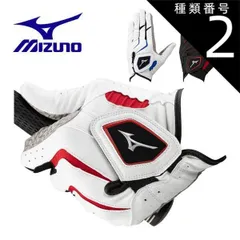 種類2：ホワイト×レッド(01)/21cm ミズノ ゴルフグローブ メンズ 左手用 ダブルグリップ 5MJML401 のサムネイル