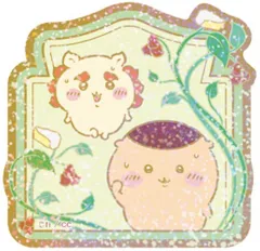 【中古】食玩 ステッカー・シール シーサー＆くりまんじゅう 「ちいかわキラキラダイカットステッカー付きグミ」