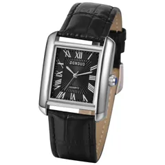 【新着商品】- ファッションウォッチ クオーツウォッチ 彼氏 長さ調整可能 シンプル 彼女 レザーベルト 記念日 防水 アナログ表示 クリスマス カップル: ペアウォッチ バレンタインデー スクエア メンズ プレゼント 腕時計