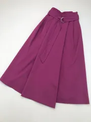 VIS ビス カラー 無地 ベルト付き ロング スカート sizeS/紫 ◇■レディース