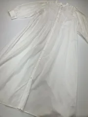 新品 OPAQUE.CLIP オペークドットクリップ 長袖 ロング シャツ ワンピース sizeM/白  ◇■◎レディース