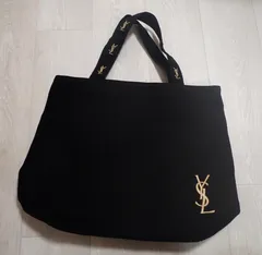 Yves Saint Laurent イヴサンローラン ブラック トートバッグ 刺繍 ノベルティ