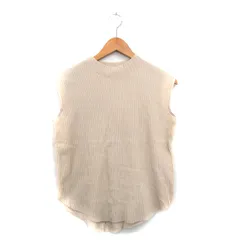 クラシカルエルフ classical elf リブ ニット セーター ノースリーブ コットン シンプル M ベージュ /KT10
