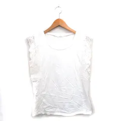 アーバンリサーチ URBAN RESEARCH アイテムズ ITEMS カットソー Tシャツ ノースリーブ レース コットン F ホワイト 白 /KT40