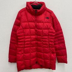 ノースフェイス US規格 550FIL フードダウン レッド レディースM相当