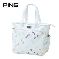 ☆新品タグ付☆PING ピン ラウンドバッグ モノグラム ホワイト マルチ