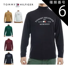 種類6：WHT(00)/LL トミーヒルフィガー アーチロゴ ハイネック 長袖シャツ ゴルフウェア メンズ M-3L THMA482 