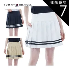種類7：NVY(30)/M トミーヒルフィガー ゴルフ ウェア レディース フレアプリーツ スカート THLA404 XL-LL 