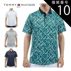 種類10：NVY(30)/M トミーヒルフィガー ゴルフ ウェア メンズ THモノグラム 半袖 ポロシャツ THMA409 M-XL 