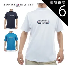 種類6：WHT(00)/L トミーヒルフィガー ゴルフ ウェア メンズ トラックグラフィック モックネック 半袖シャツ THMA416 M-XL 