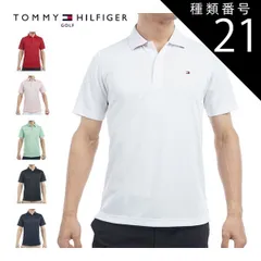 種類21：NVY(30)/L トミーヒルフィガー ベーシックフラッグ 半袖 ポロシャツ ゴルフウェア メンズ 2025年春夏モデル M-4L THMA493 