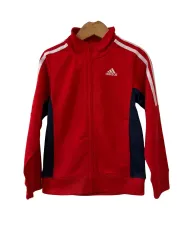 アディダス キッズ 3本線 トラック ジャケット レッド 5歳