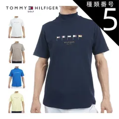 種類5：YEL(70)/LL トミーヒルフィガー マルチフラッグ モックネック 半袖シャツ ゴルフウェア メンズ 2025年春夏モデル M-3L THMA503 