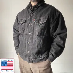 1993年製 USA製 リーバイス 57697 裏ボア 後染め ブラック デニム ジャケット L ジージャン 90s アメリカ製 ビンテージ D153-18-0039ZT