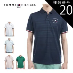 種類20：WHT(00)/M トミーヒルフィガー サークルロゴ 半袖 ポロシャツ ゴルフウェア メンズ 2025年春夏モデル M-3L THMA518 