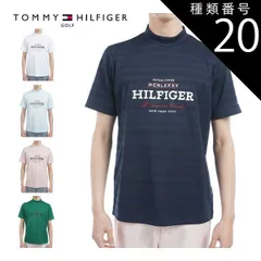 種類20：WHT(00)/M トミーヒルフィガー フロントロゴ モックネック 半袖シャツ ゴルフウェア メンズ 2025年春夏モデル M-3L THMA520 