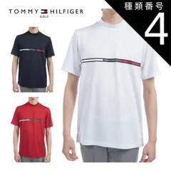 種類4：NVY(30)/3L トミーヒルフィガー HILFIGERトリコグラフィック モックネック 半袖シャツ ゴルフウェア メンズ 2025年春夏モデル M-3L THMA527 