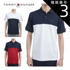種類3：WHT(00)/LL トミーヒルフィガー カラーブロック 半袖 ポロシャツ ゴルフウェア メンズ 2025年春夏モデル M-3L THMA528 