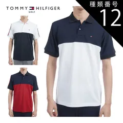 種類12：WHT(00)/M トミーヒルフィガー カラーブロック 半袖 ポロシャツ ゴルフウェア メンズ 2025年春夏モデル M-3L THMA528 