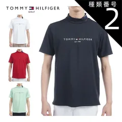 種類2：NVY(30)/LL トミーヒルフィガー ロゴジャガード モックネック 半袖シャツ ゴルフウェア メンズ 2025年春夏モデル M-3L THMA531 