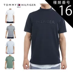 種類16：GRY(19)/M トミーヒルフィガー エンボスロゴ モックネック 半袖シャツ ゴルフウェア メンズ 2025年春夏モデル M-3L THMA532 