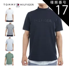 種類17：NVY(30)/M トミーヒルフィガー エンボスロゴ モックネック 半袖シャツ ゴルフウェア メンズ 2025年春夏モデル M-3L THMA532 