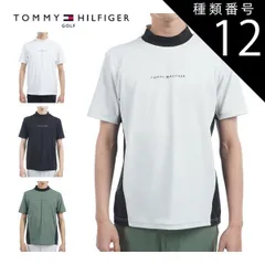 種類12：WHT(00)/L トミーヒルフィガー ハイブリッド モックネック 半袖シャツ ゴルフウェア メンズ 2025年春夏モデル M-3L THMA537 