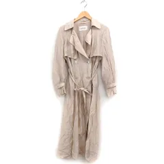 ココディール COCO DEAL シアー トレンチコート ロング アウター リネン混 2 ベージュ /FT19
