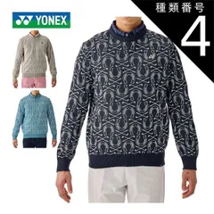 種類4：ベージュ(147)/3L ヨネックス 総柄 クルーネック セーター ゴルフウェア メンズ 2025年春夏モデル M-3L GWS2064 
