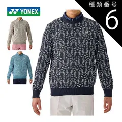 種類6：スモークブルー(376)/3L ヨネックス 総柄 クルーネック セーター ゴルフウェア メンズ 2025年春夏モデル M-3L GWS2064 