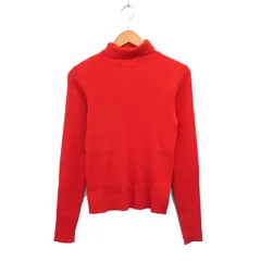 ミスティック mystic リブ ニット セーター 長袖 タートルネック シンプル F レッド 赤 /KT22