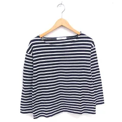 ニコアンド Niko and.. Tシャツ カットソー ボーダー ボートネック 七分袖 3 M ブラック ホワイト 黒 白 /TT